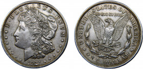 United States Federal republic 1 Dollar 1921 Philadelphia mint "Morgan Dollar" Silver 26.73g KM# 110
