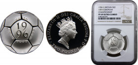 UnitedKingdom Elizabeth II 2 Pounds 1996 (Mintage 25163) NGC PF69 European Football Championship Silver 15.98g KM# 973a