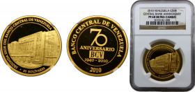 Venezuela Bolivarian Republic 50 Bolívares 2010 NGC PF68 Central Bank Gold 31.1g Y# 102