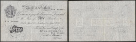 Five Pounds B270 White Beale London 25 April 1949 N19 050855 VF
Estimate: GBP 80 - 120