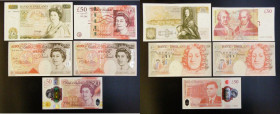A collection of Fifty Pounds in high grades (5) Kentfield Christopher Wren 1991 B361 E11 530602, Kentfield Houblon 1994 B377 H16 544040, Bailey 2006 B...