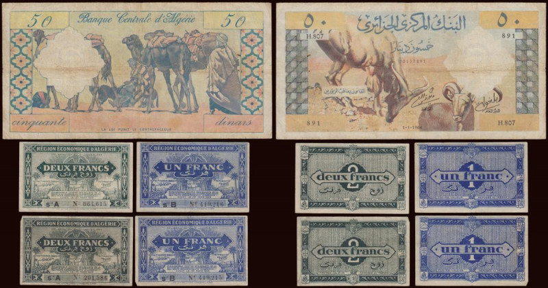 Algeria (5) 50 Dinars 1964 issue, Pick 124a, series H.807 891 serial number 2015...