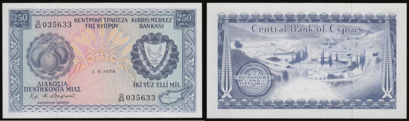 Cyprus 250 Mils 1st June 1979 issue, Pick 41c, serial number O/64 035633, UNC
E...