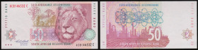 South Africa 50 Rand undated 1992 issue, signature 7, C.L. Stals, serial number AC8146532C, Pick 125a, UNC with a minor counting flick
Estimate: GBP ...