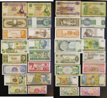 World (16) Mauritius (2) 50 Rupees undated 1967 issue, signature 4 (G.Bunwaree and Sir I.Rampaul) Pick 33c, About Fine with small pinholes at the left...