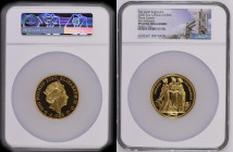 Five Hundred Pounds 2020 The Great Engravers - William Wyon - The Three Graces 5 ounce Gold Proof, FDC in a large NGC's 'First Releases'; holder and g...