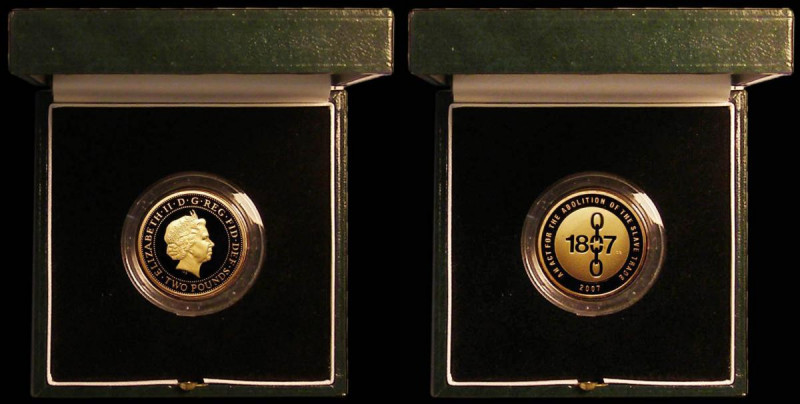 Two Pounds 2007 200th Anniversary of the Abolition of the Slave Trade Gold Proof...