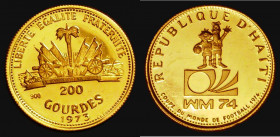 Haiti 200 Gourdes Gold 1973 World Cup Football 1974 KM#108 UNC in the wallet of issue
Estimate: GBP 110 - 140