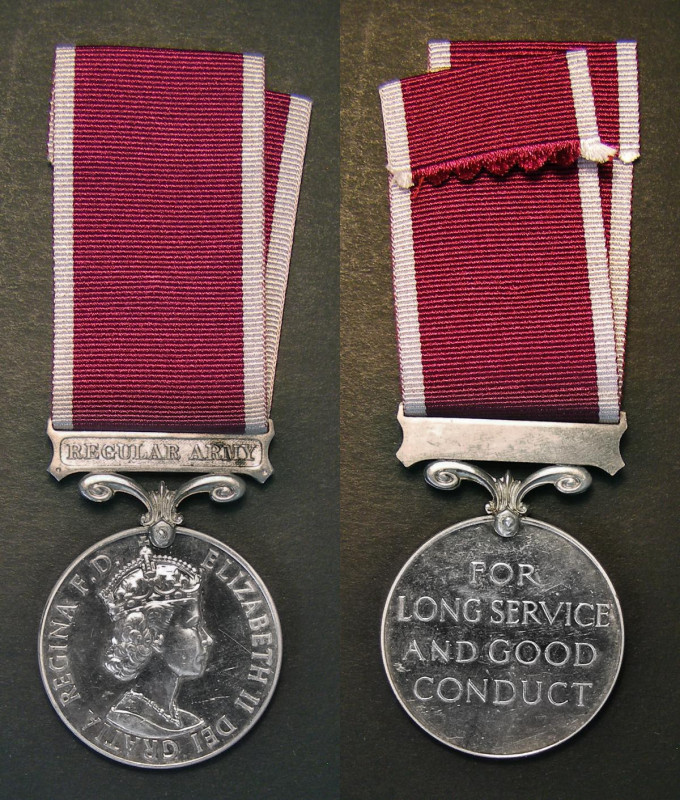 Army Long Service and Good Conduct Medal , Elizabeth II, 2nd issue, 1954 onwards...