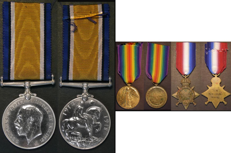 World War I Trio awarded to Dvr. C.K. Morgan S.A.S.C. 1914-15 Star, 1914-1918 Br...