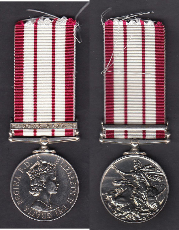 Naval General Service Medal, Elizabeth II type, with Near East clasp, P/J. 95499...