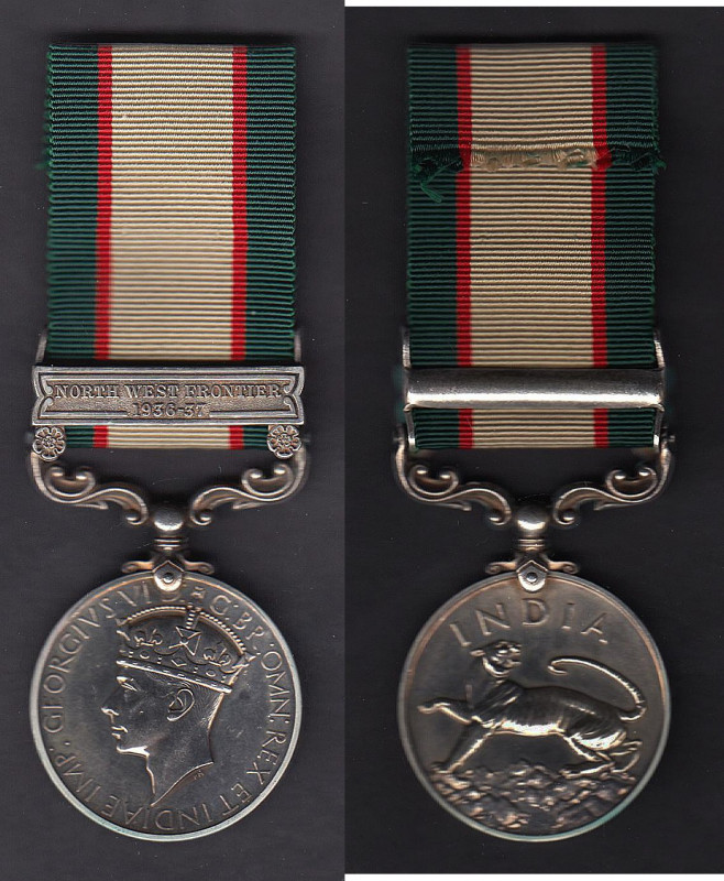 India General Service Medal, with North West Frontier 1937-39 clasp, awarded to ...