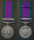 General Service Medal Elizabeth II, with Borneo clasp, awarded to 21154026 R.F.N. Harkaman Limbu 2/10 Gr. Some light scratches and hairlines, VF
Esti...