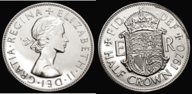 Mint Error - Mis-Strike Halfcrown 1970 Proof with edge beading flaw between 1 and 3 o'clock on the reverse, an additional part line of beading appears...