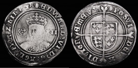 Shilling Edward VI Fine Silver issue S.2482 mintmark Tun, 5.78 grammes, Obverse with old scratches on the portrait VG, legends Bold Fine, Reverse Fine...