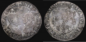 Shilling Philip and Mary 1554, Full titles, with mark of value, 6.02 grammes, S.2500 Fine or slightly better, lightly toned, the portraits with full p...
