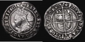 Threepence Elizabeth I 1578 S.2573 mintmark Greek Cross, 1.20 grammes, Fine with an edge crack to the left of the crown, some roughness to the edges a...