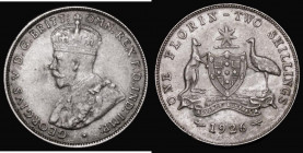Australia Florin 1926 KM#27 NEF with some small rim nicks, the obverse with a heavier contact mark in the field
Estimate: GBP 150 - 200
