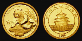 China Five Yuan 1998 Gold 1/20th oz. Small Date KM#1125 Proof FDC, Rare
Estimate: GBP 300 - 350