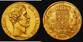 France 20 Francs Gold 1828A KM#726.1 NEF, some adjustment lines to the reverse has caused a roughness to the top of the rim between 8 and 10 o'clock
...