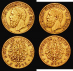 German States - Baden Five Marks 1877G Gold KM#266 (2) NVF/VF and GF/NVF, a scarce one-year type
Estimate: GBP 500 - 600