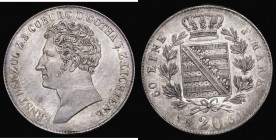 Germany Saxe Coburg Gotha 20 Kreuzer 1831 Silver Issue obverse legend reads ERNST HERZOG ZS COBURG U GOTHA FZ LICHTEN B 1831 date bisected by denomina...