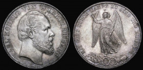 Germany Wurttemberg Thaler 1871 Victorious Conclusion KM620 nicely toned GEF-Unc with some light dirt obverse fields
Estimate: GBP 50 - 80