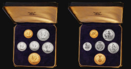 Royal Mint Pattern Decimal Set 1961 a 6-coin set 50 Cents to One Cent, Bull P.D.S.1, comprising 50 Cents 1961 Reverse: Una and the Lion KM#Pn142, in s...