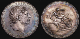 Crown 1819 LIX ESC 215, Bull 2010 A/UNC colourfully toned, the obverse with some thin scratches
Estimate: GBP 500 - 800