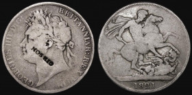 Crown 1821 SECUNDO ESC 246, Bull 2310 VG, the obverse countermarked GIBSON on the bust
Estimate: GBP 40 - 60