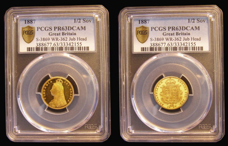 Half Sovereign 1887 Proof S3869 WR-362 PCGS PR63DCAM desirable thus
Estimate: G...