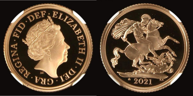 Sovereign 2021 Queen Elizabeth II 95th Birthday with 95 in crown Privy Mark Gold...