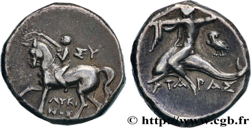 CALABRIA - TARAS
Type : Nomos, statère ou didrachme 
Date : c. 250 AC. 
Mint nam...