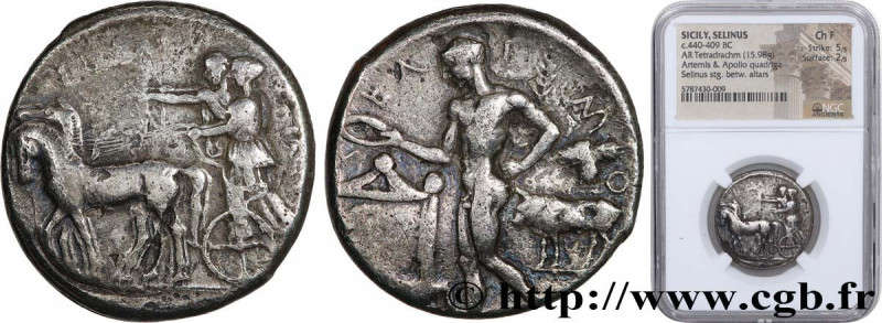 SICILY - SELINUS
Type : Tétradrachme 
Date : c. 450-440 AC. 
Mint name / Town : ...