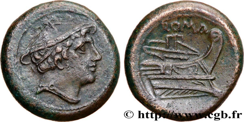 ROMAN REPUBLIC - ANONYMOUS
Type : Semuncia 
Date : c. 215-212 AC. 
Mint name / T...