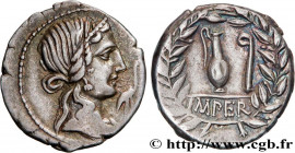CAECILIA
Type : Denier 
Date : 81 AC. 
Mint name / Town : Italie du Nord 
Metal : silver 
Millesimal fineness : 950  ‰
Diameter : 18,5  mm
Orientation...