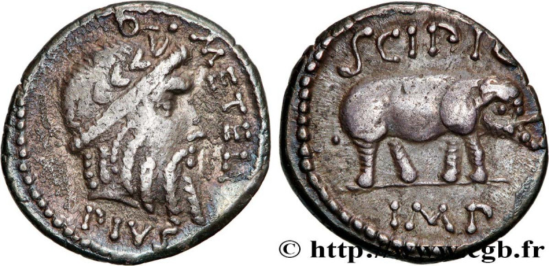 SCIPIO
Type : Denier 
Date : 47-46 AC. 
Mint name / Town : Afrique 
Metal : silv...
