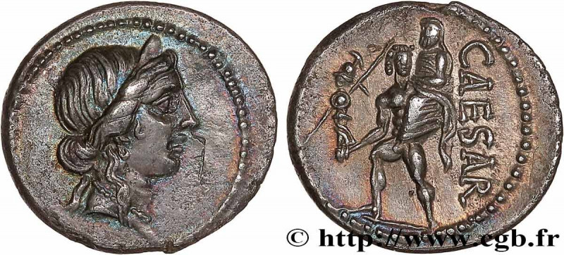 JULIUS CAESAR
Type : Denier 
Date : 47-46 AC. 
Mint name / Town : Afrique 
Metal...