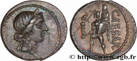 JULIUS CAESAR
Type : Denier 
Date : 47-46 AC. 
Mint name / Town : Afrique 
Metal : silver 
Millesimal fineness : 950  ‰
Diameter : 17  mm
Orientation ...