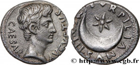 AUGUSTUS
Type : Denier 
Date : 18 AC. 
Mint name / Town : Rome 
Metal : silver 
Millesimal fineness : 900  ‰
Diameter : 17,5  mm
Orientation dies : 12...