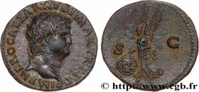 NERO
Type : As 
Date : 66 
Mint name / Town : Lyon 
Metal : copper 
Diameter : 27  mm
Orientation dies : 6  h.
Weight : 10,28  g.
Obverse legend : IMP...