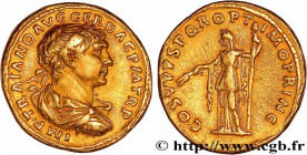 TRAJANUS
Type : Aureus 
Date : 22e ém. 
Date : 107 
Mint name / Town : Rome 
Metal : gold 
Diameter : 19,5  mm
Orientation dies : 7  h.
Weight : 7,25 ...