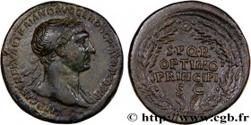 TRAJANUS
Type : Sesterce 
Date : 106 
Mint name / Town : Rome 
Metal : copper 
Diameter : 34,5  mm
Orientation dies : 6  h.
Weight : 25,22  g.
Rarity ...