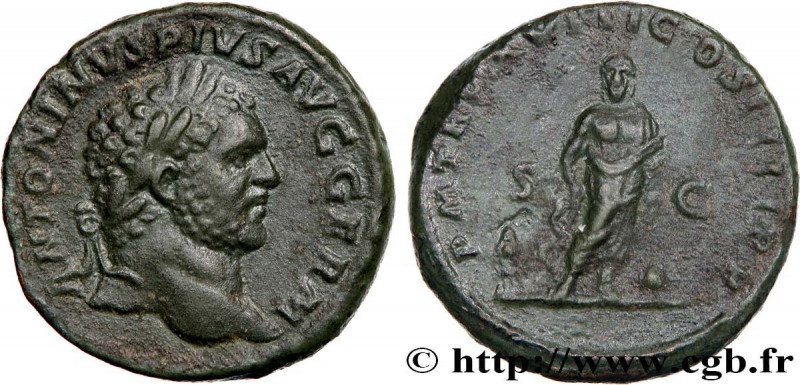 CARACALLA
Type : As 
Date : 215 
Mint name / Town : Rome 
Metal : copper 
Diamet...