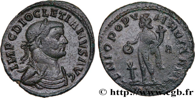 DIOCLETIAN
Type : Follis ou nummus 
Date : 300-302 
Mint name / Town : Lyon 
Met...