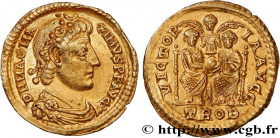 MAGNUS MAXIMUS
Type : Solidus 
Date : 385-386 
Mint name / Town : Trêves 
Metal : gold 
Millesimal fineness : 1000  ‰
Diameter : 21  mm
Orientation di...
