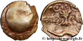 GALLIA BELGICA - MORINI (coastal area of the English Channel and the North Sea) 
Type : Quart de statère au bateau et aux annelets, uniface 
Date : c....
