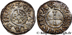 CHARLES II LE CHAUVE / THE BALD
Type : Denier 
Date : Édit de Pistres, 25/06/864 
Mint name / Town : Soissons 
Metal : silver 
Diameter : 20,5  mm
Ori...