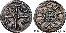 CHARLES II LE CHAUVE / THE BALD
Type : Obole 
Date : 855-866 
Date : n.d. 
Mint name / Town : Melle 
Metal : silver 
Diameter : 17  mm
Orientation die...