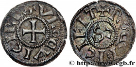 LOUIS VI D'OUTREMER / TRANSMARINUS
Type : Denier 
Date : (936-954) 
Date : n.d. 
Mint name / Town : Rouen 
Metal : silver 
Diameter : 19,5  mm
Orienta...